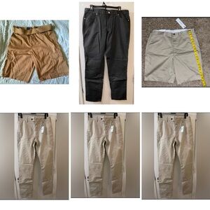Men's Tan and Beige Cargo Shorts; Jeans and Pants Bundle Size 34 Bundle